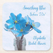 何か青いもの 私がする前に ブライダルシャワー スクエアペーパーコースター (正面)