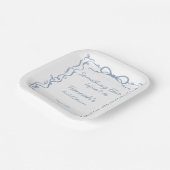 何か青いもの 私がする前に ブライダルシャワー ペーパープレート (傾斜あり)