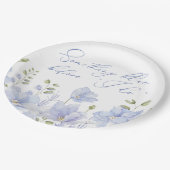 何か青いもの 私がする前に ブライダルシャワー ペーパープレート (アングル)