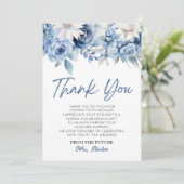 何か青いもの 私がする前に 花の ブライダルシャワー サンキューカード (スタンド正面)