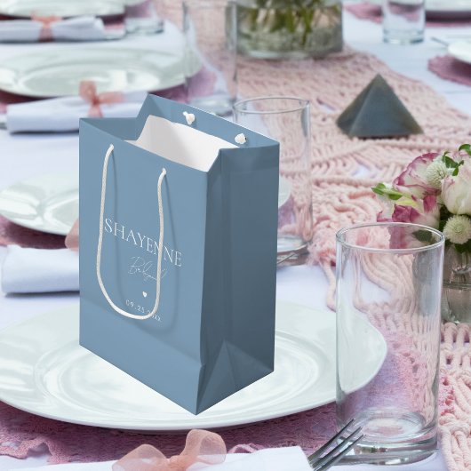 何か青いもの 私がする前に 花嫁の介添え人 名前 ギフト ミディアムペーパーバッグ