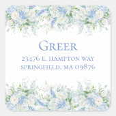 何か青いもの 私がする前に 返信先ラベル スクエアシール (正面)