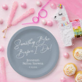 何か青いもの 私がする前に | 青い結婚式前のお祝い ペーパープレート (パーティー)