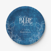 何か青いもの 私が白い花を飾る前に ペーパープレート (正面)