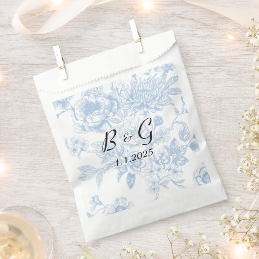 何か青いもの 私が青い花のトワールをする前に フェイバーバッグ (クリップ留めされた状態)