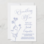 何か青いもの 私の結婚式の前のシャワーパーティ 招待状 (正面)