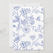 何か青いもの 私の結婚式の前のシャワーパーティ 招待状 (裏面)