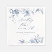 何か青いもの 私の結婚式前のブライズシャワー スタンダードカクテルナプキン (正面)