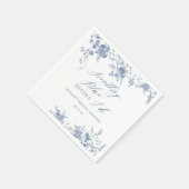 何か青いもの 私の結婚式前のブライズシャワー スタンダードカクテルナプキン (角)