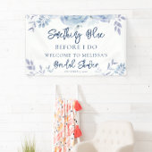 何か青いもの Before I Do フラワーブライダルシャワー 横断幕 (インサイチュ)