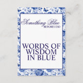 何か青いもの Before I Do 花の ブライダルシャワー エンクロージャーカード (正面)