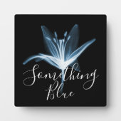 何か青いもの X 線 ユリの花 ウェディング フォトプラーク (正面)