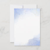 何か青いアジサイエレガントブライダルシャワー サンキューカード (裏面)