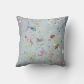 何か青いエレガントな野の花　ミスター＆ミセス クッション (裏面)