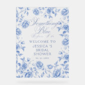何か青いエレガントブライダルシャワーへようこそ アクリルサイン (正面)