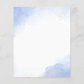 何か青いエレガントブライダルシャワー予算招待状 (裏面)