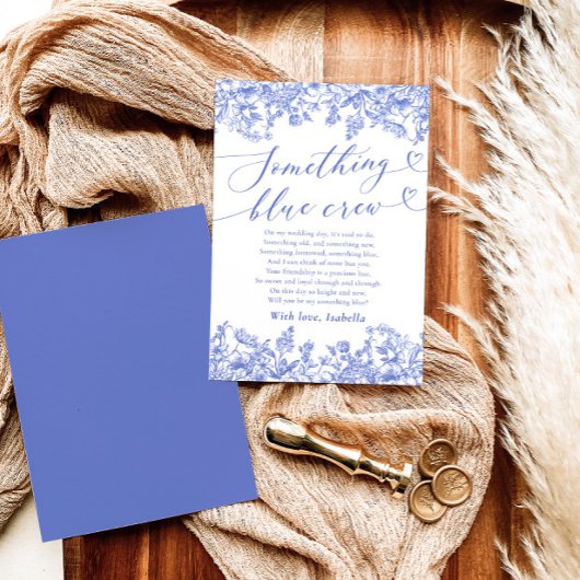 何か青いクルーの花嫁の提案カード 招待状