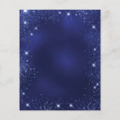 何か青いグリッターブライダルシャワー招待 (裏面)