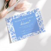 何か青いゲームをするキスの数を推測する エンクロージャーカード