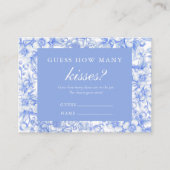 何か青いゲームをするキスの数を推測する エンクロージャーカード (正面)