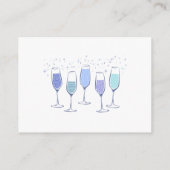 何か青いシャンパン ブライダルシャワー エンクロージャーカード (裏面)