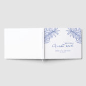 何か青いシンプル植物学結婚の ゲストブック (全面)