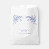 何か青いシンプル植物学結婚の フェイバーバッグ (正面)