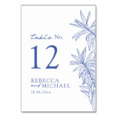 何か青いシンプル植物学 テーブルナンバー (裏面)