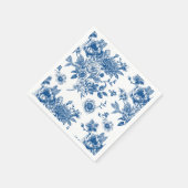 何か青いチノワジェリーブルーのブライダルシャワー スタンダードカクテルナプキン (角)