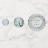 何か青いテーブル紙吹雪 コンフェッティ (裏面)