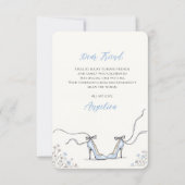 何か青いハイブリッジシャワー サンキューカード (正面)