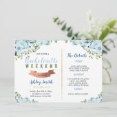 何か青いバチェロレッテの旅程の招待 招待状 (スタンド正面)