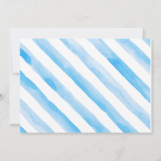 何か青いバチェロレッテの旅程の招待 招待状 (裏面)