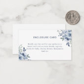 何か青いフローラフラットノートエンクロージャカード ノートカード (正面/裏面インサイチュ)