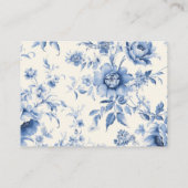 何か青いフローラフランスのトイルおむつラッフル エンクロージャーカード (裏面)