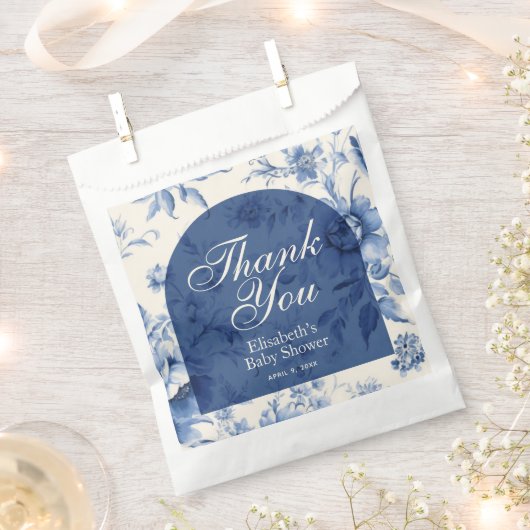 何か青いフローラフランスのトイレシノワリー フェイバーバッグ (クリップ留めされた状態)