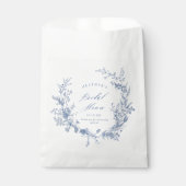 何か青いフローラブライダルシャワー優先バッグ フェイバーバッグ (正面)