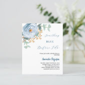 何か青いフローラブライダルシャワー招待 (スタンド正面)