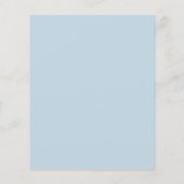 何か青いフローラブライダルシャワー招待 (裏面)