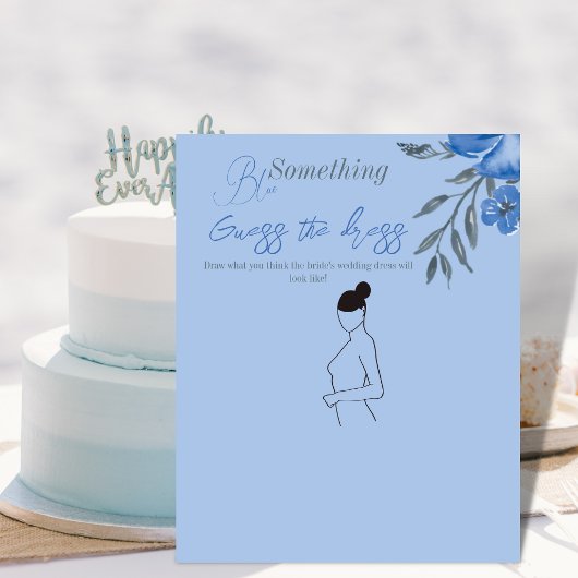 何か青いフローラブライダルシャワー推測ゲーム