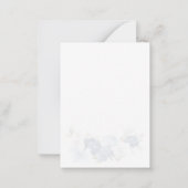 何か青いフローラ前にブライダルシャワー ノートカード (裏面)