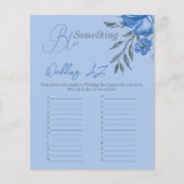 何か青いフローラ結婚ブライダルシャワーのゲーム (正面)