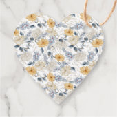 何か青いフローラ結婚式の引き出物ラベル フェイバータグ (裏面)