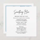 何か青いブライダルカップルのシャワー招待状 招待状 (正面/裏面)