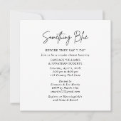 何か青いブライダルカップルのシャワー招待状 招待状 (正面)