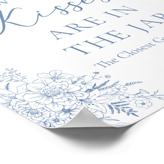 何か青いブライダルシャワーいくつキスを推測 ポスター (角)