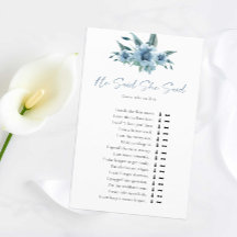 何か青いブライダルシャワーが言った