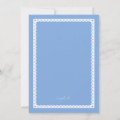 何か青いブライダルシャワーの招待状 招待状 (裏面)