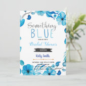 何か青いブライダルシャワーの招待 招待状 (スタンド正面)