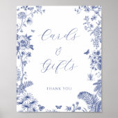 何か青いブライダルシャワーの表記号 ポスター (正面)